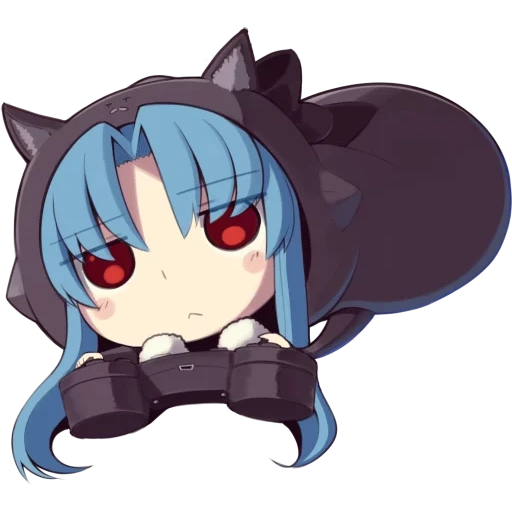 anime algunos, anime chibi, kagetsu tohya, anime chibi miku, chibi de anime detrás de vidrio