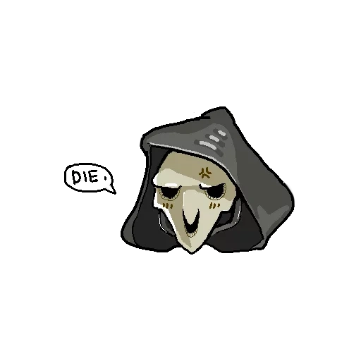 reaper, mask scream, overwatch reaper, the reaper covers the observation mask, reaper overwatch graffiti