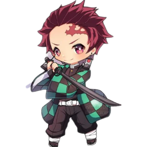 tanjiro, тандзиро камадо, танджиро камадо, tanjirou kamado chibi, клинок рассекающий демонов чиби