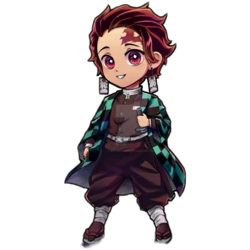 tanjiro, tanjirou, тандзиро камадо, tanjirou kamado chibi, клинок рассекающий демонов чиби