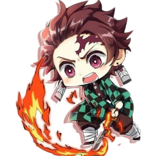 tanziro kamado, chibi anime dr stone, clain cutting demons chibi, anime blade cutting demons chibi, anime blade cutting demons tangjiro