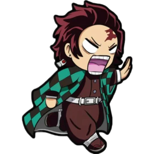 animação, tanjiro, personagem de anime, tanjiru kamado chibi, chibi chibi dan erlang