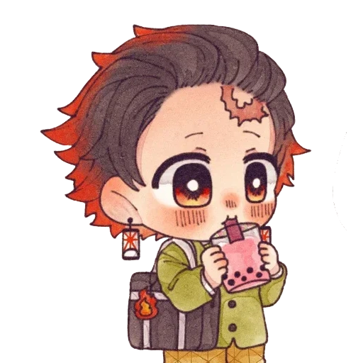 tanjiro chibi, personaggi chibi, anime dei personaggi chibi, tanjiro kamado chibi, tangzhiro chibi blade che taglia i demoni