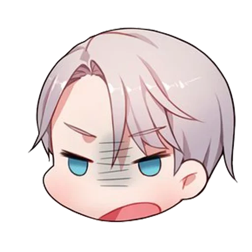 chibi, figura, animação é fofa, papel de animação, victor nikiforov chibi