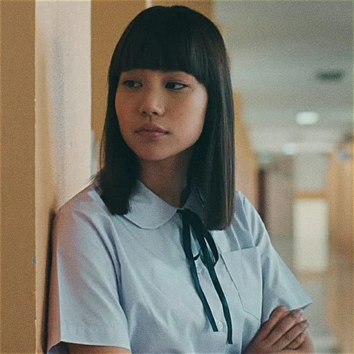 kyoko, asiático, chica, polina orlova, actriz