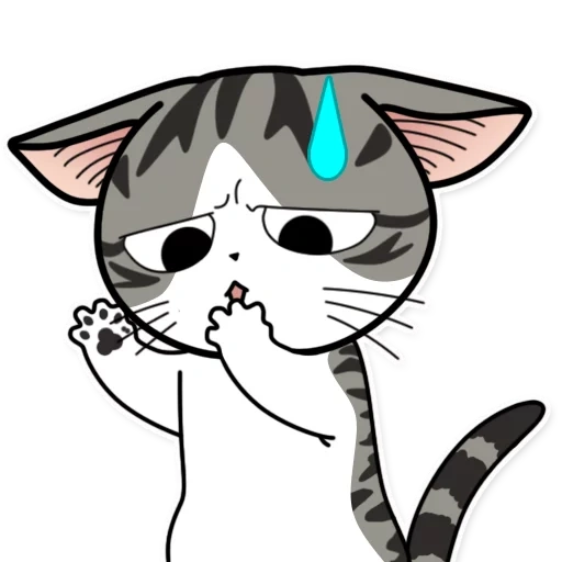 croquis des chats, chat triste, anime kotik chia, dessin de chat triste, dessin animé de chats mignons
