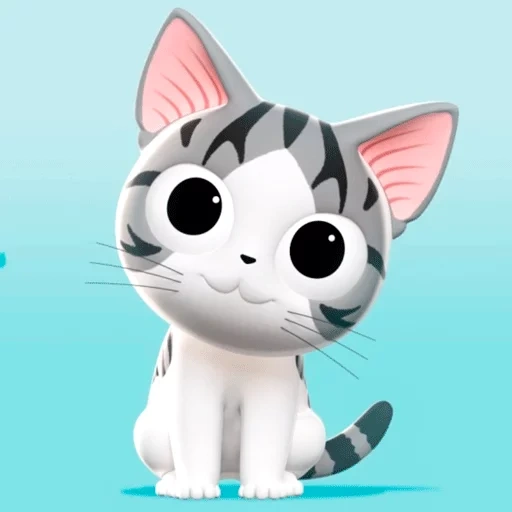cat, die chi yi katze, kätzchen seltsam, anime adorable home, schöne haus seltsame kunst 3d