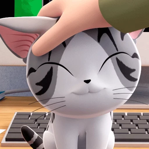 kitty gatito 3d, lindo hogar extraño 3d, lindo animación de gato, lindo hogar extraño tercer cuarto, animación casera dulce chi s