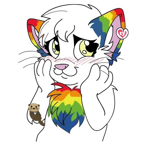 human, rainbow, art amino, furry rainbow, rainbow fox