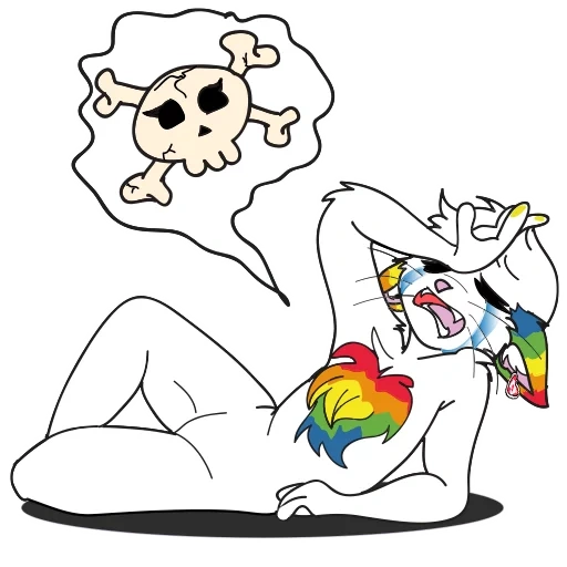 anime, human, he tears with a rainbow, rainbow dash, pony drawing