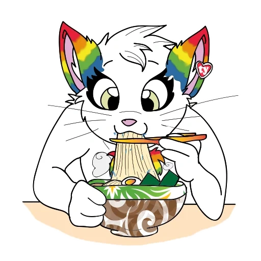 kucing, anime, kucing irlandia, kucing unicat, gilda/rainbow