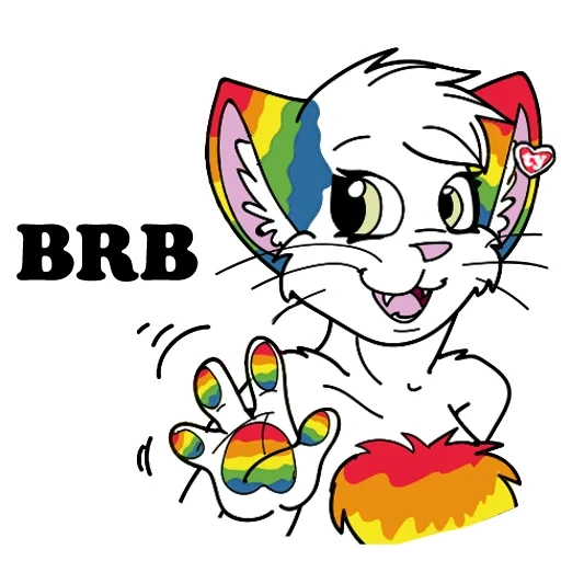 die katze, anime, the rainbow fox, die regenbogenkatze, tiere niedlich