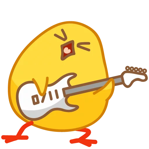tsypa, küken, smiley, musical, fallen mit einer gitarre