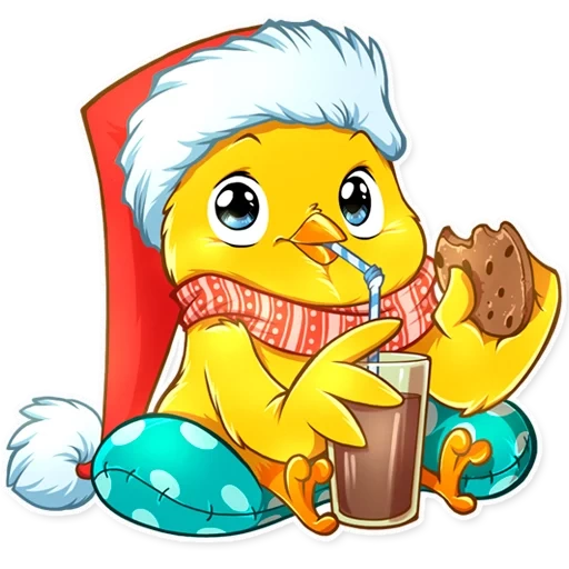 frango, coma frango com ovos, frango de ano novo, garota de desenho animado de pato, garota de desenho animado fofo