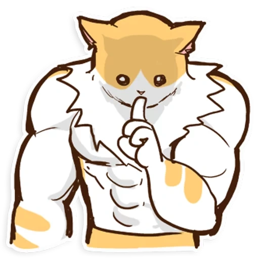 shiba inu, le chat avec des muscles, les chats sont mauvais, le dessin animé du chat, chat cathédral mignon