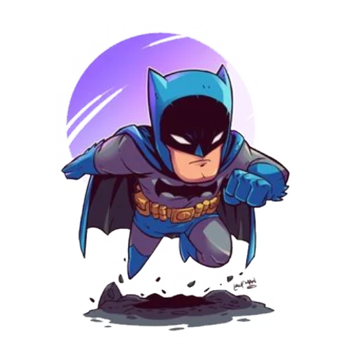 hombre murciélago, batman chibi, pequeño batman, dibujos animados batman, derek laufman tmnt