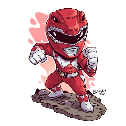 ken laufman, derek laufman, power rangers, derek laufman rangers, range de poder red ranger art