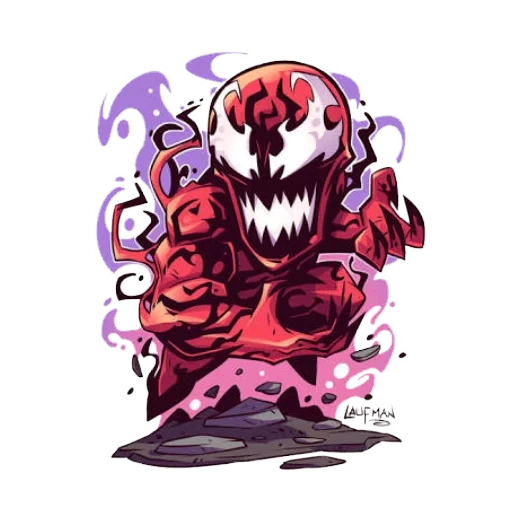 carnage, oreiller, karnage chibi, l'oreiller est décoratif