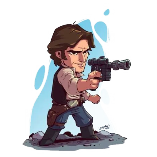 luke skywalker, derek laufman khan solo, khan solo star wars, historias de khan solo star wars, chibi derek laufman star wars