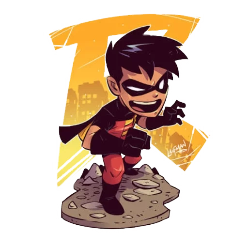 hiro chibi, robin chibi, derek laufman, chibi superheroes, chibi derek laufman