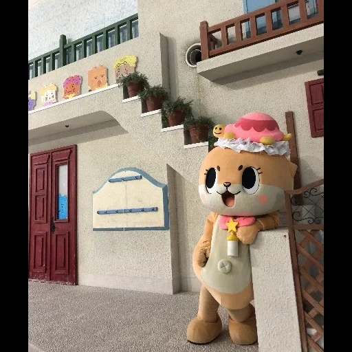 mascotte, chiitan, un giocattolo, carattere, attraversamento animali