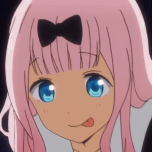 animación, chica de animación, chica de animación, fujiwara qika, captura de pantalla kaguya-sama wokurasetai