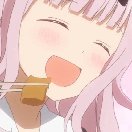 ahegao, anime kaguya, anime girl, fujiwara anime, anime characters