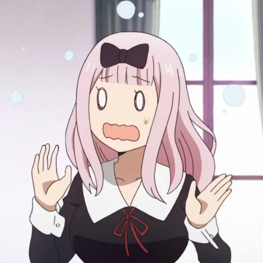 screaming, anime kaguya, fujiwara anime, anime characters, anime kaguya dance