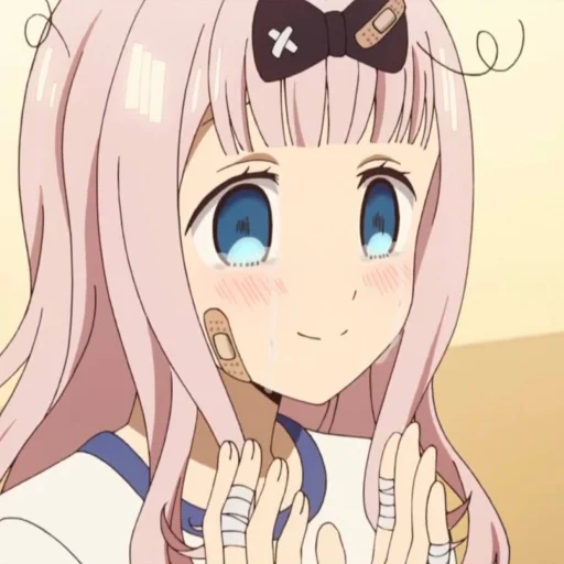 anime kaguya, anime ikonik, ahegao kaguya, chika fujiware, kaguya sama love