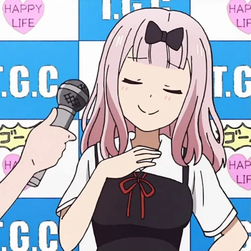 anime, gadis anime, karakter anime, nyonya kaguya fujivar, anime emoji perselisihan minum teh