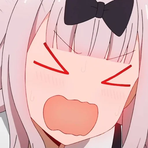 anime, ahegao kaguya, personagens de anime, memes de anime kaguya, senhora kaguya love