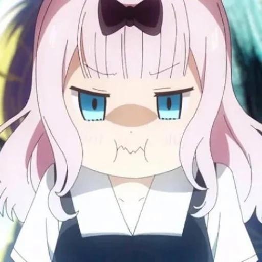 anime neko, anime tinki, anime mignon, personnages d'anime, chika fujiwara angry