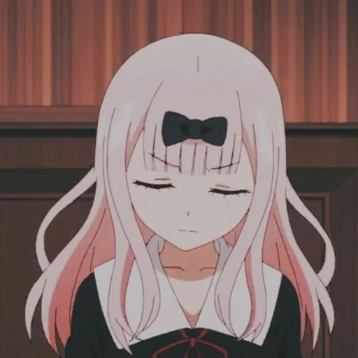 anime girl, fujiwara chick, anime characters, fujivara kaguya, kaguya anime memes