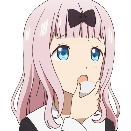 caméras, fujiwara chika, chika fujiwara, anime fujiwara, emoticône fujiwara kiki