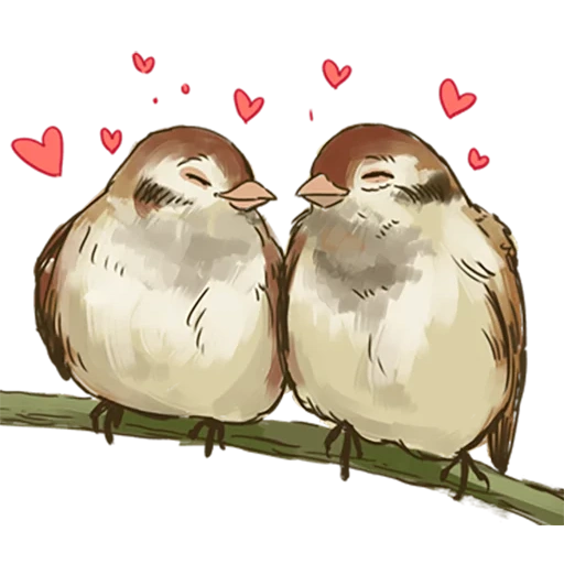 chiric, burung pipit, burung pipit, anime sparrow chiric