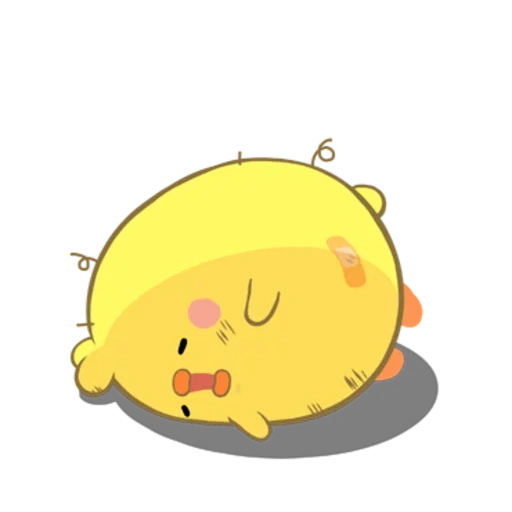 anime, yellow, simsimi, cute chicken, simsimi cartoon