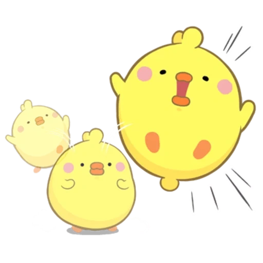 chick, the chicken is cute, yellow chicken, moland of a chicken, kawaii chickens