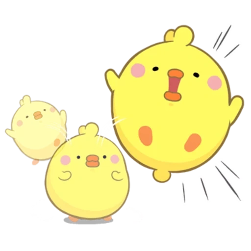 chick, o frango é fofo, frango amarelo, moland de uma galinha, galinhas kawaii