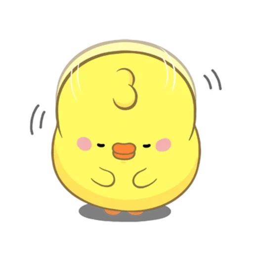 asiatico, pulcino, disegni carini, pollo giallo, emoticon kawaii