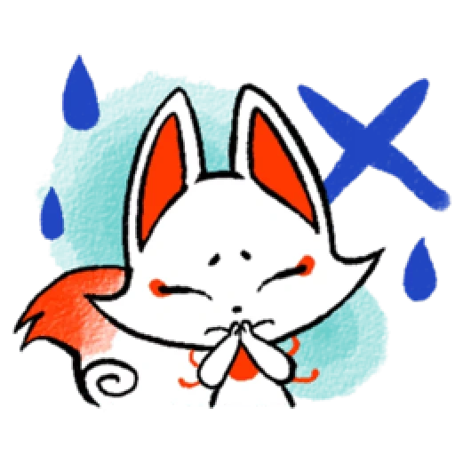 renard, chat, le renard est doux, les animaux sont mignons, amaterasa fox chibi