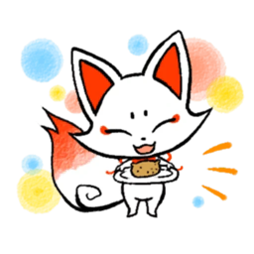 anime, fox doce, desenhos fofos, ilustrações são fofas, gatos fofos de gatos
