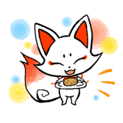 anime, sweet fox, dessins mignons, les illustrations sont mignonnes, chats mignons de chats