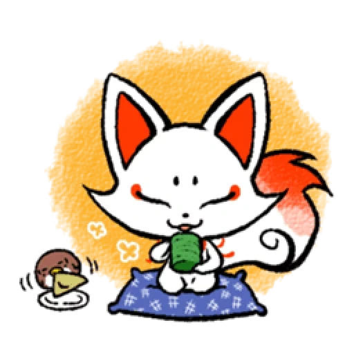 fox, anime, nekoglai, sweet fox, amaterasa fox chibi