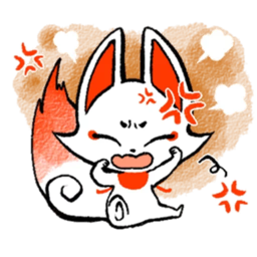 fox, kitsune fox, amateratas chibi, anime characters, amaterasa fox chibi