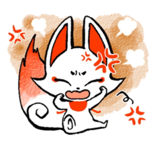 renard, kitsune, amateratas chibi, personnages d'anime, amaterasa fox chibi