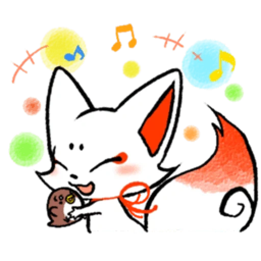 cat, shimeji cat, anime cute, cute animals, amaterasa fox chibi