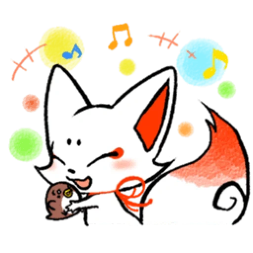 chat, chat shimeji, anime mignon, animaux mignons, amaterasa fox chibi