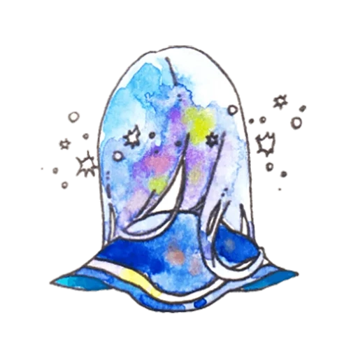 immagine, immagine di medusa, disegno medusa, watercolor medusa, disegniamo un acquerello di meduse