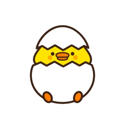 sanrio egg, um ovo de galinha, gema de ovo a, frango sorridente, ícone de frango ovo