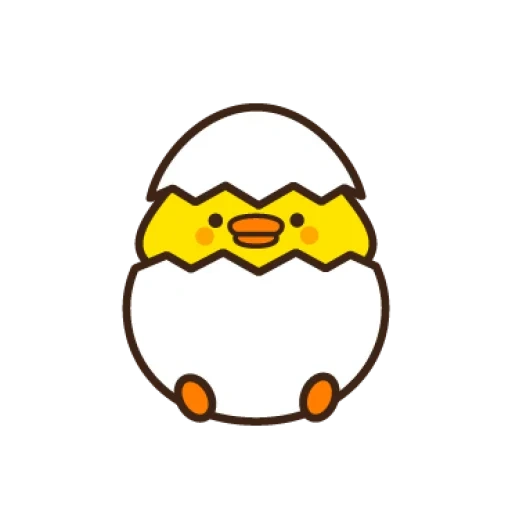 huevo de sanrio, un huevo de gallina, yema de huevo a, pollo sonriente, huevo ícono de pollo